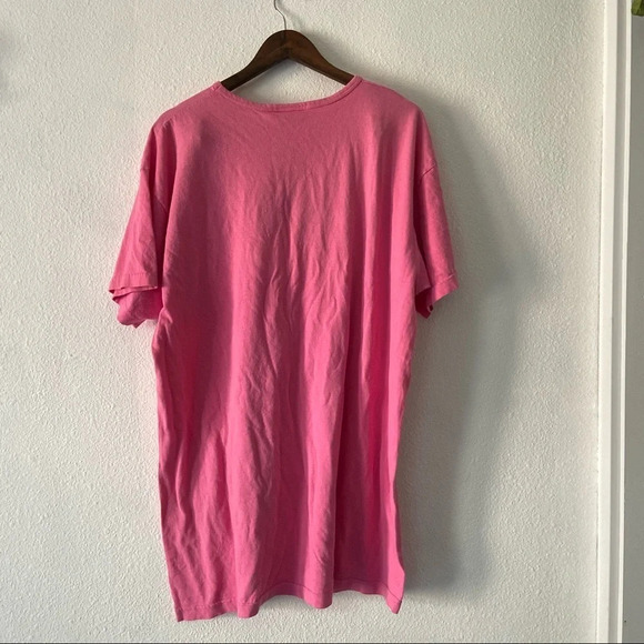 Sherry Pink Miami Beach Palm Tree T-Shirt Dress  Coastal Beachy OS Resortwear - Picture 6 of 7